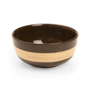 New World of Good Fair Trade Bamboo Wrapped Ceramic Bowl Handmade in Vietnam